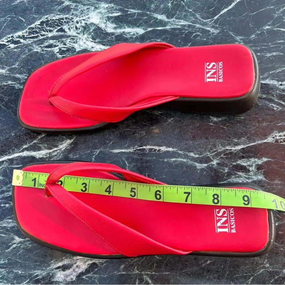 INS Red Platform Sandals